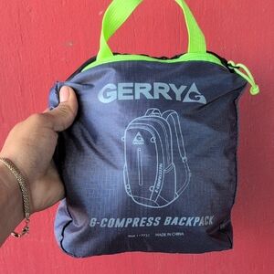 Gerry Weber G-Compress Backpack in Black and Neon Green Box1